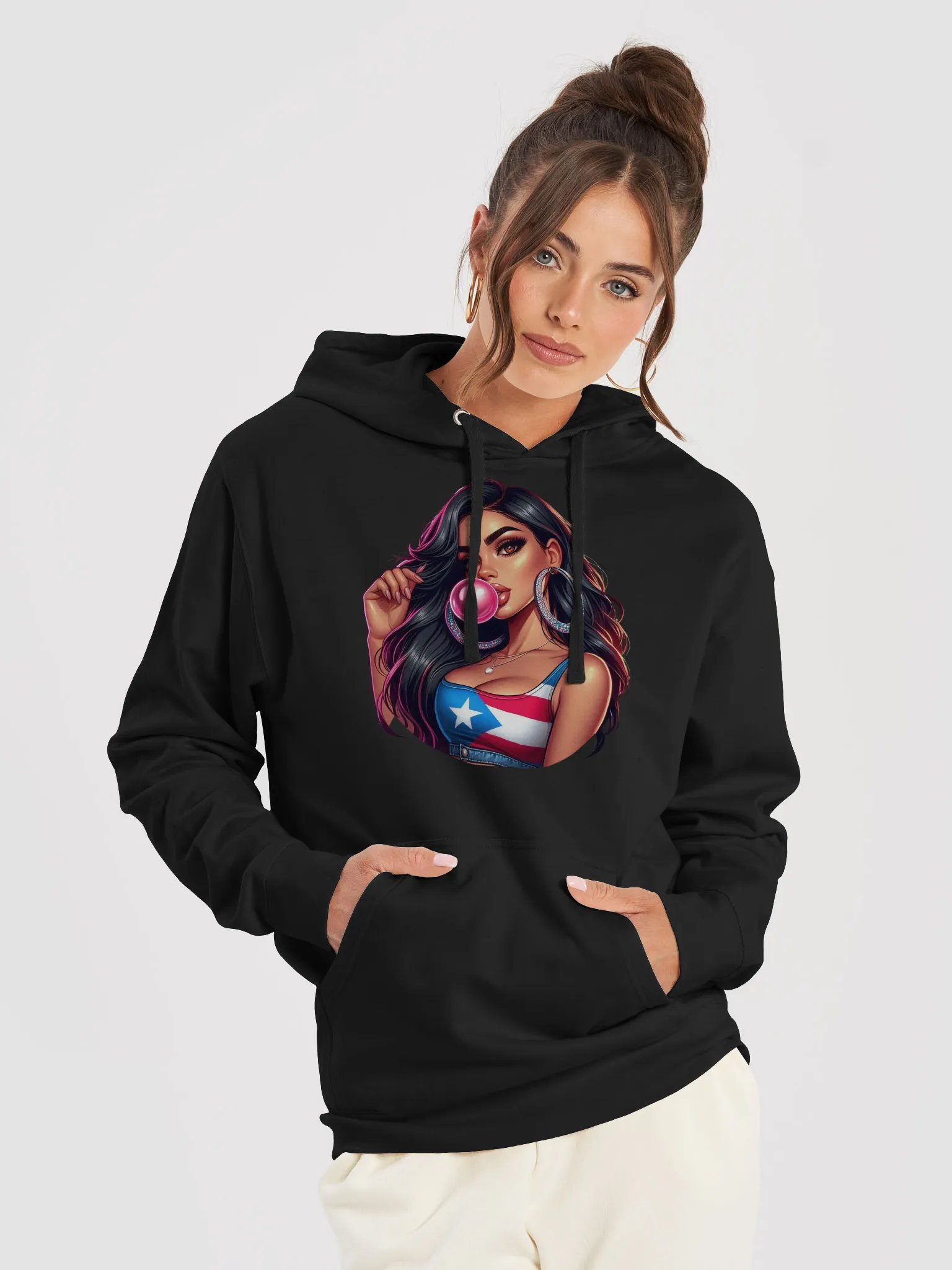 Puerto Rican Flag Bubblegum Hoodie product image (39)