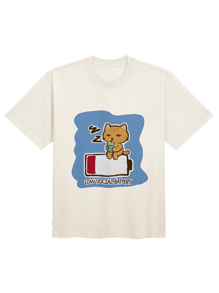 Low Social Battery Boxy Tee product image (2)