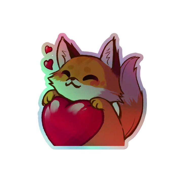 Benjamin Heart Holographic Sticker product image (1)