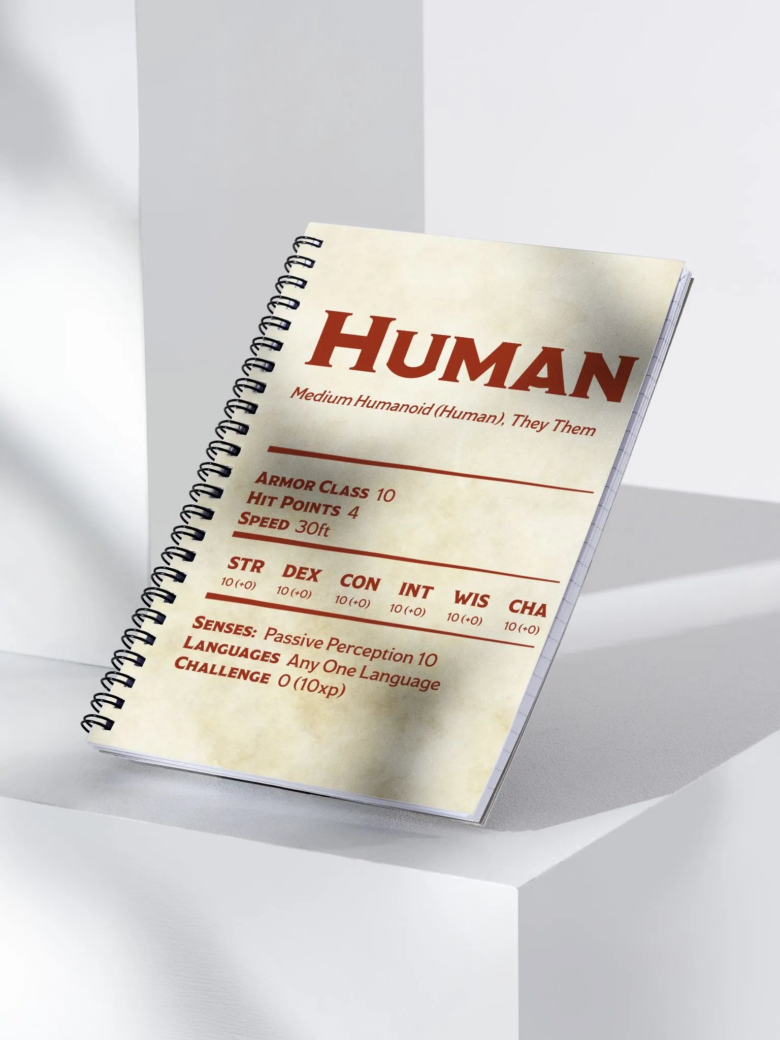 Human Statblock Notebook - They/Them product image (4)