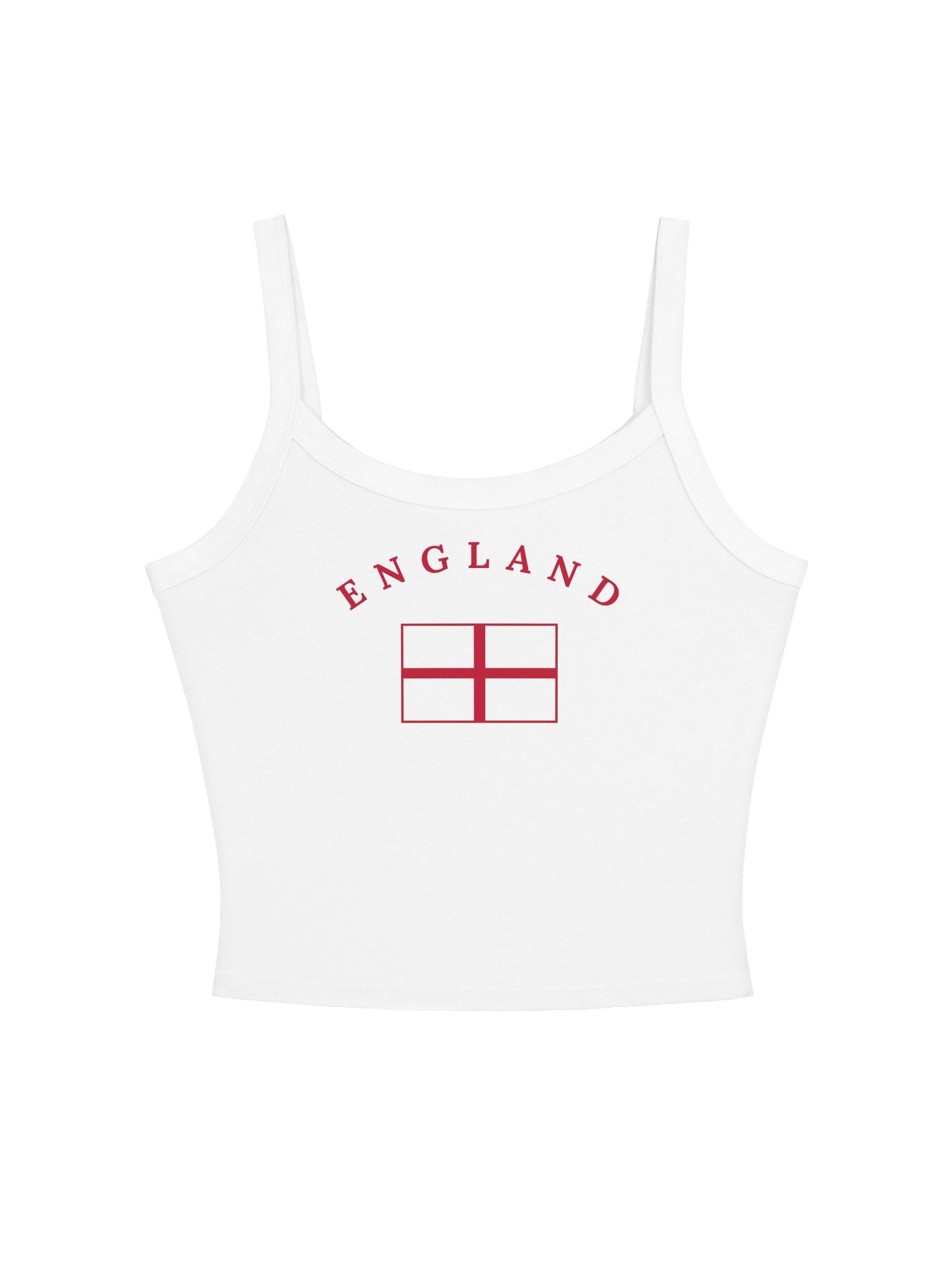 England Embroidered Women's Micro-Rib Tank Top – Retro Y2K Graphic Crop product image (4)