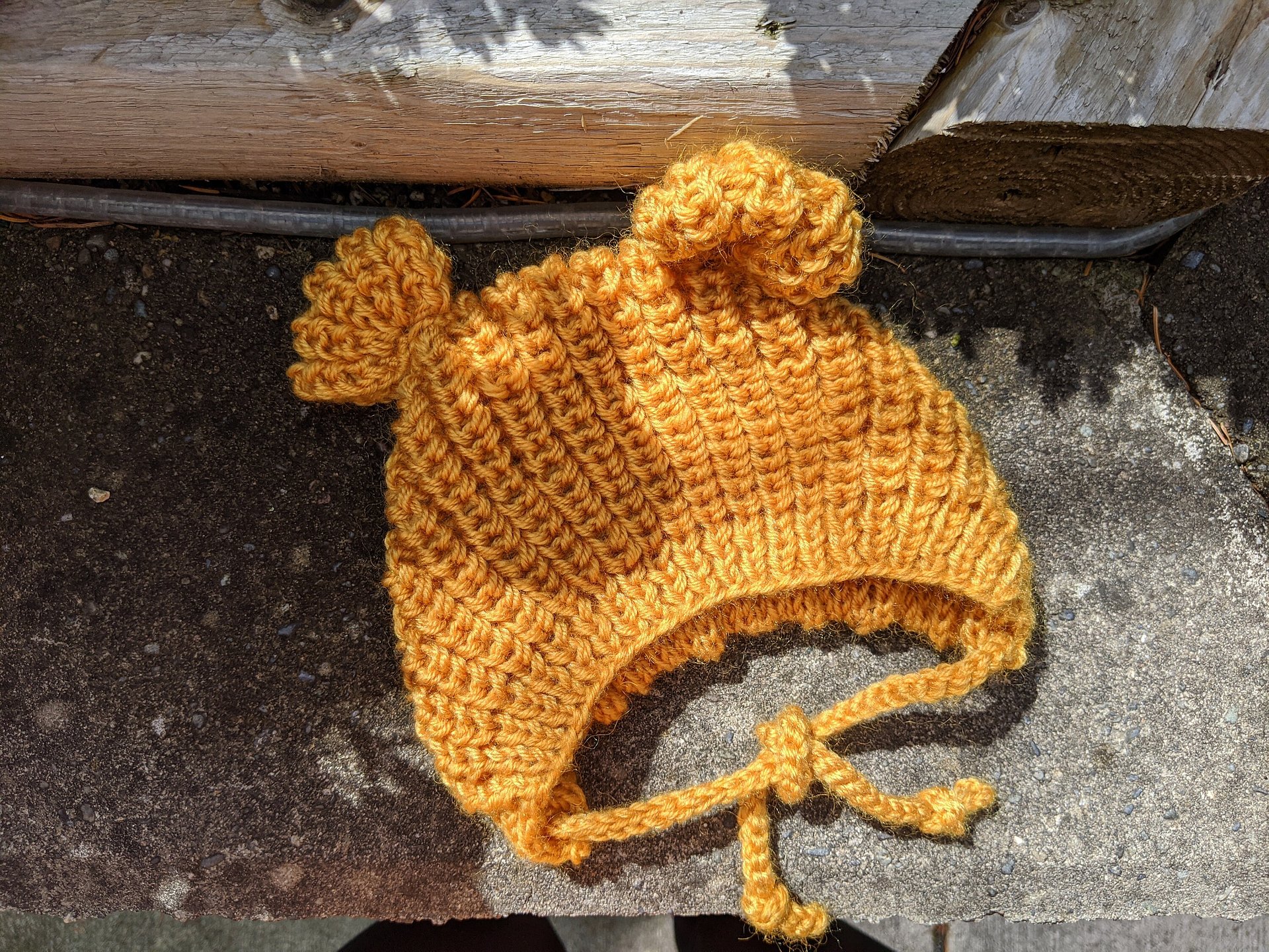 Spikelet Baby Bonnet with Ears Knitting Pattern product image (9)