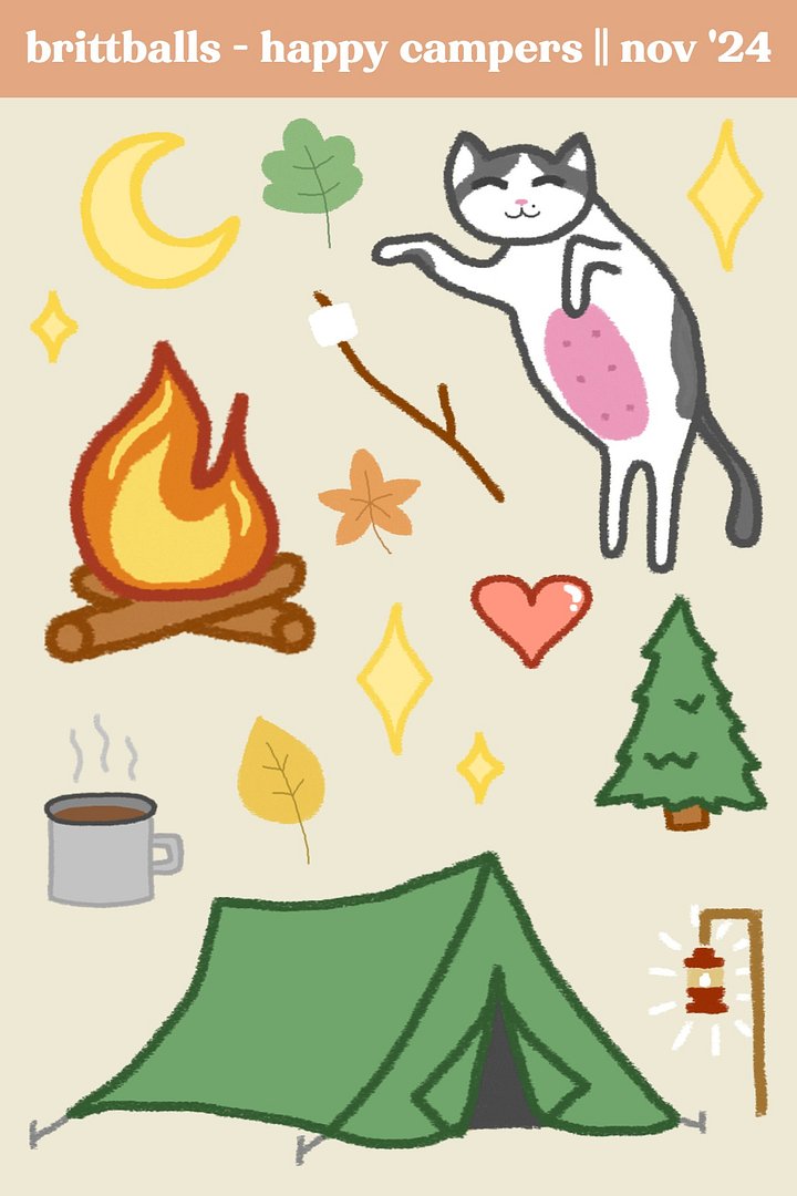 "Happy Campers" Sticker Sheet product image (2)