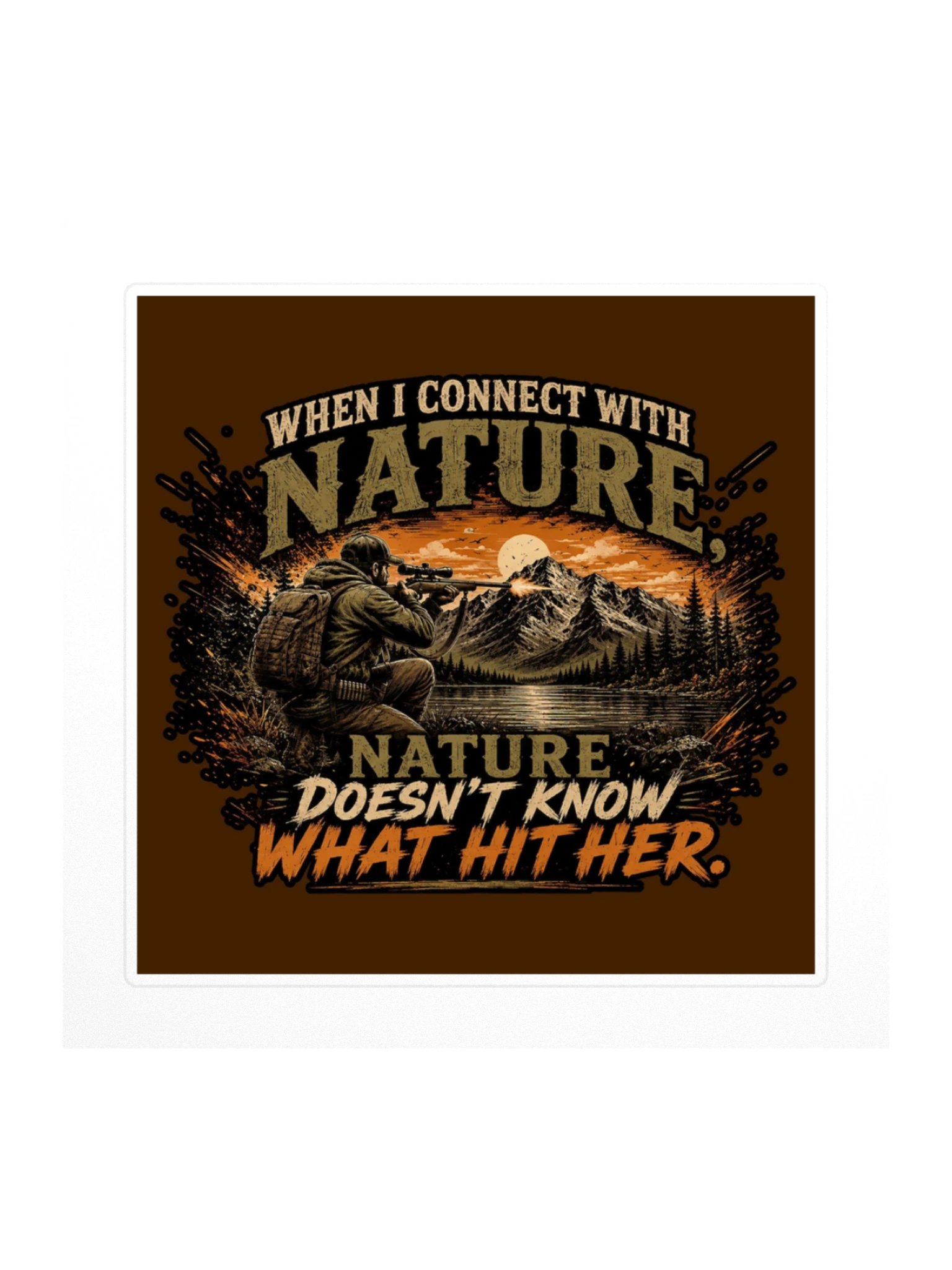 Nature Doesn't Know What Hit Her Sticker product image (1)