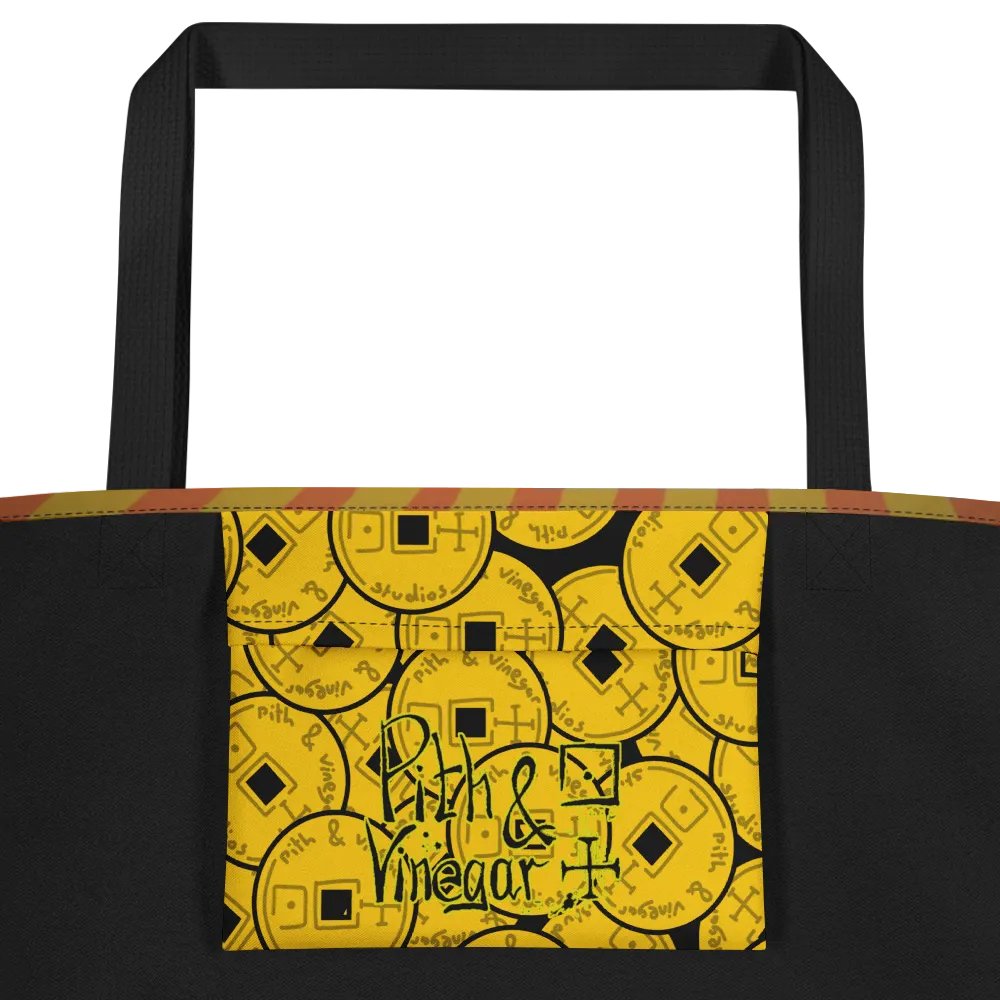 Maneki neko tote bag with internal pocket product image (2)