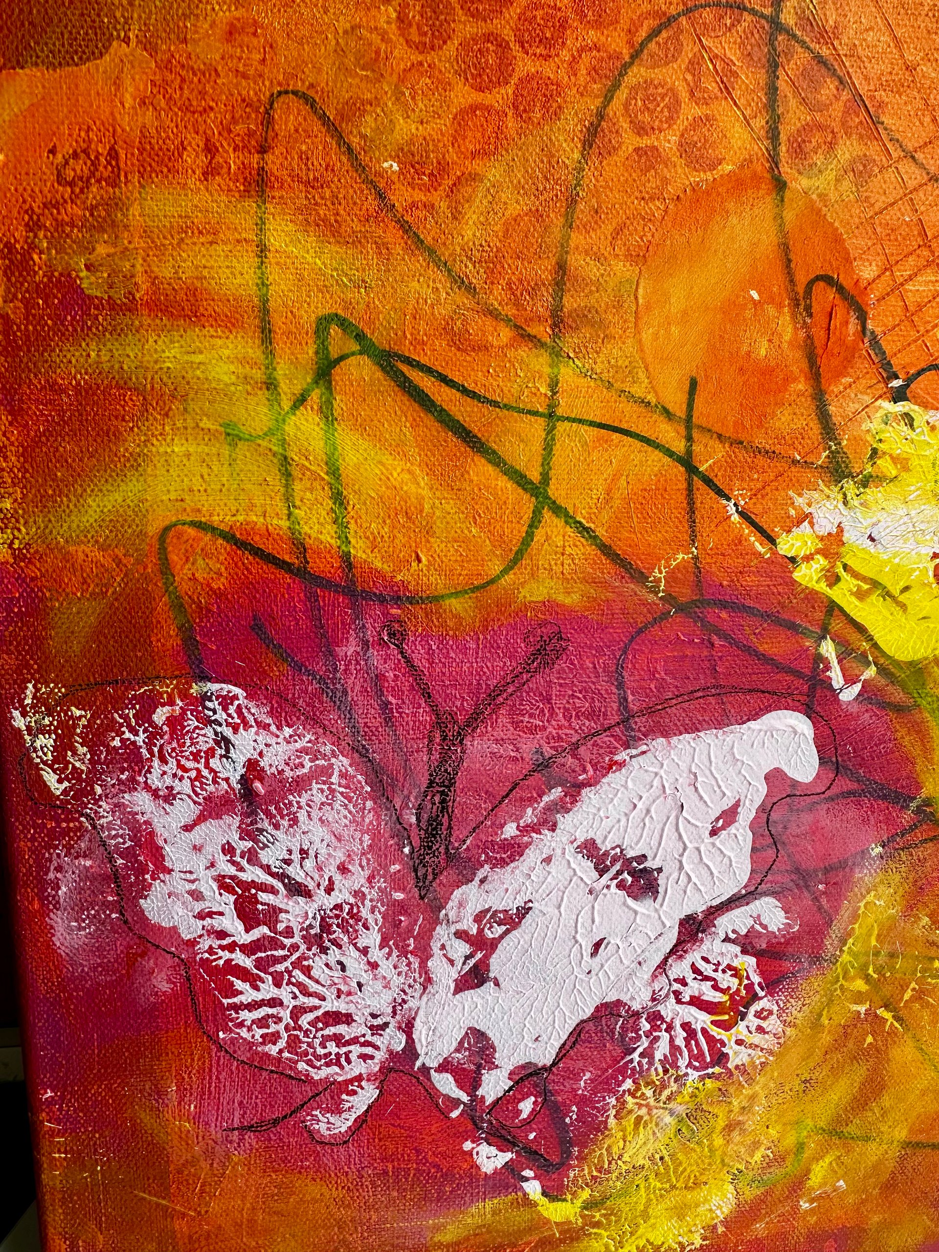 'smiling at everyone' original acrylic painting on canvas product image (3)