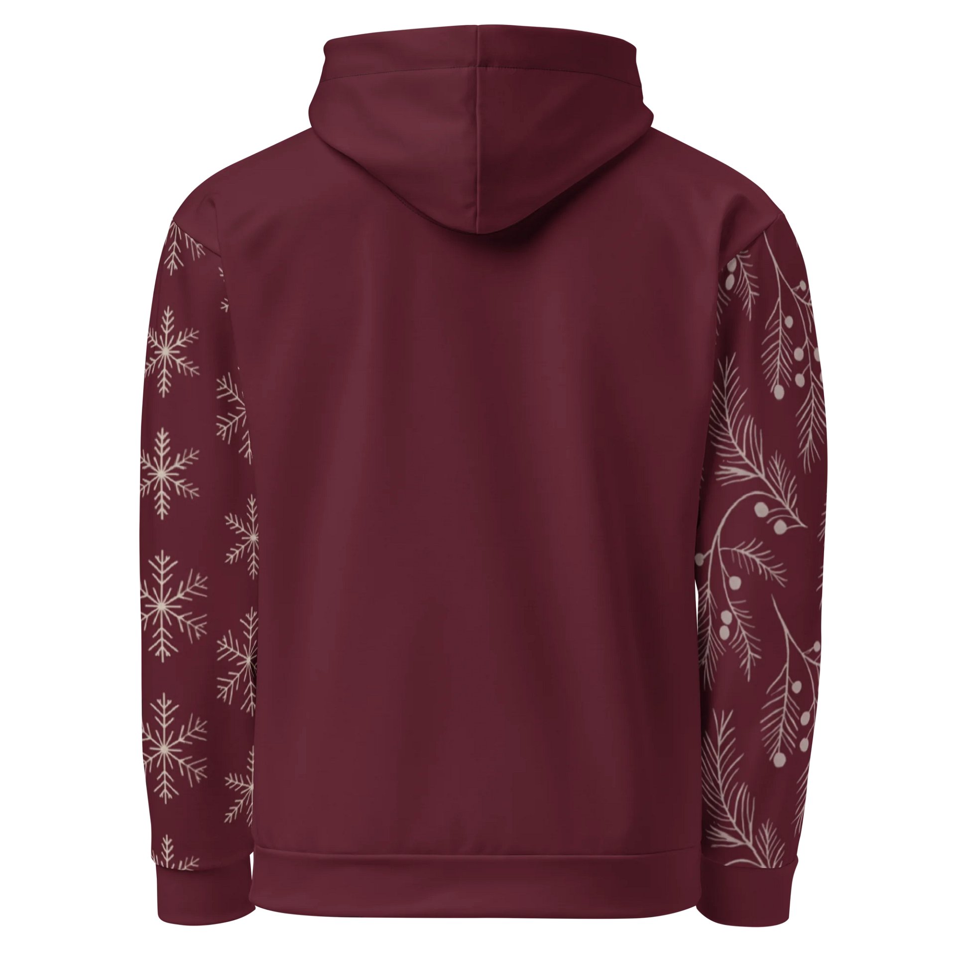 Berry Red Winter Reindeer Hoodie | Cozy Unisex Christmas product image (6)