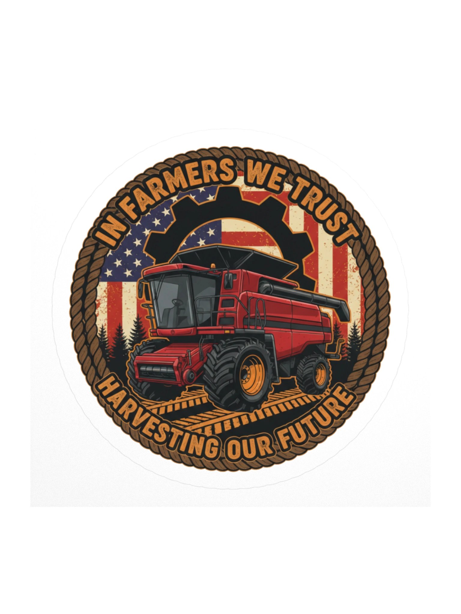 In Farmers We Trust Kiss Cut Stickers product image (1)