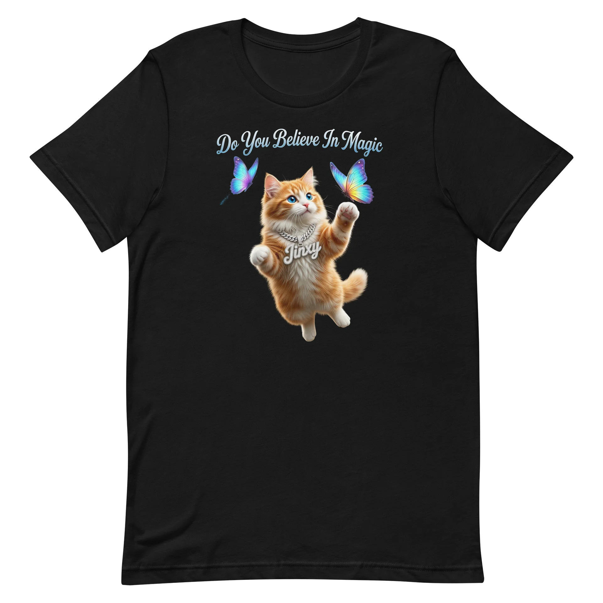 Women's Flying Cat Do You Believe in Magic Tshirt product image (2)