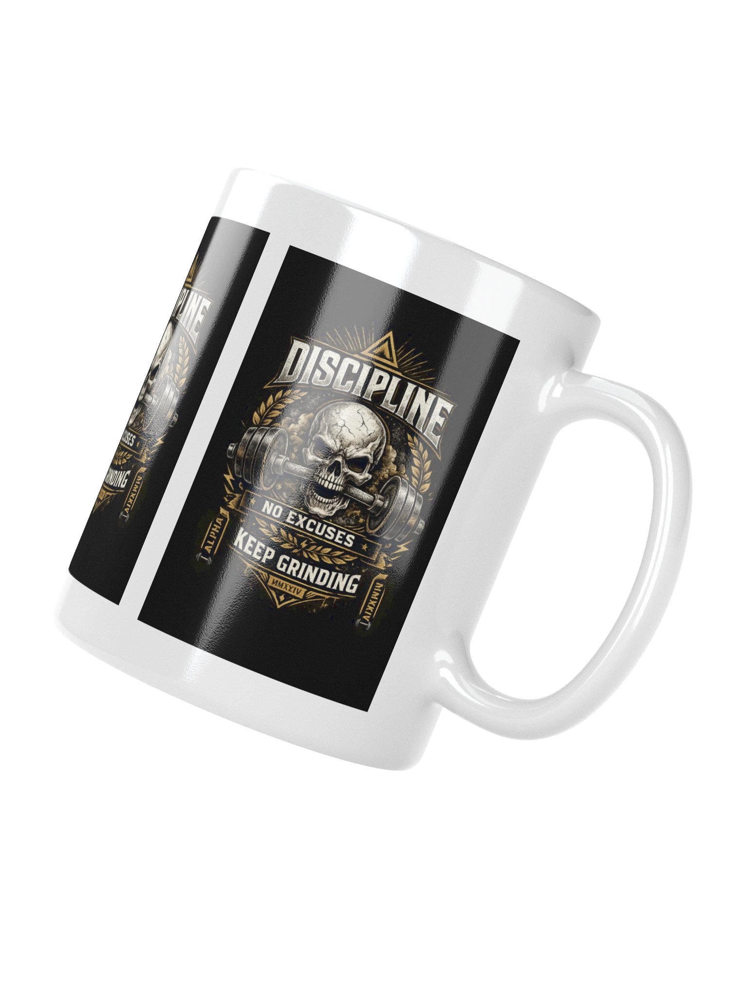 Discipline Skull Motivation Mug – Keep Grinding Coffee Cup product image (10)