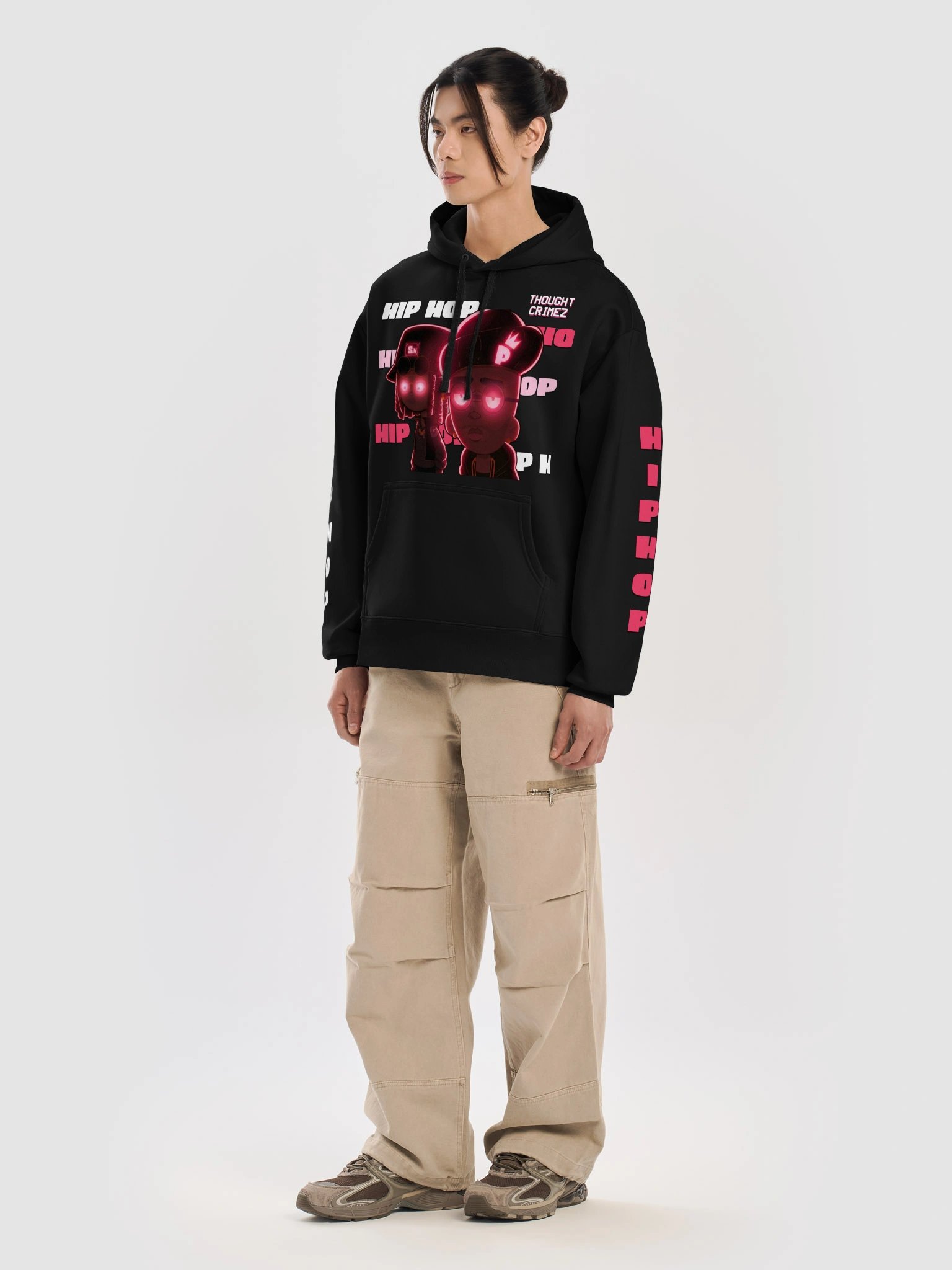HIP HOP DARK CRIMEZ Neon Graphic Hoodie product image (20)