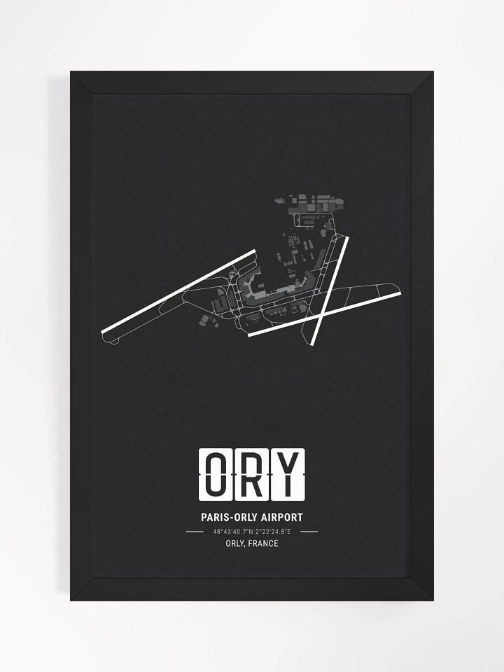 Framed Airport ORY Premium Map On Matt Paper product image (1)