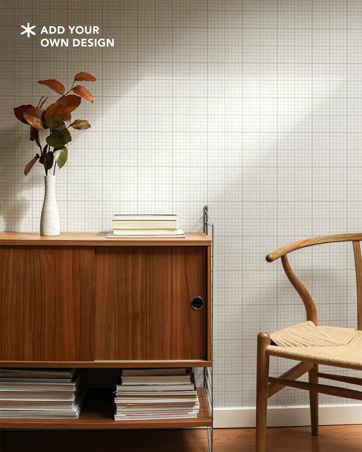 Wallpaper Mockup with Mid-century Sideboard product image (2)
