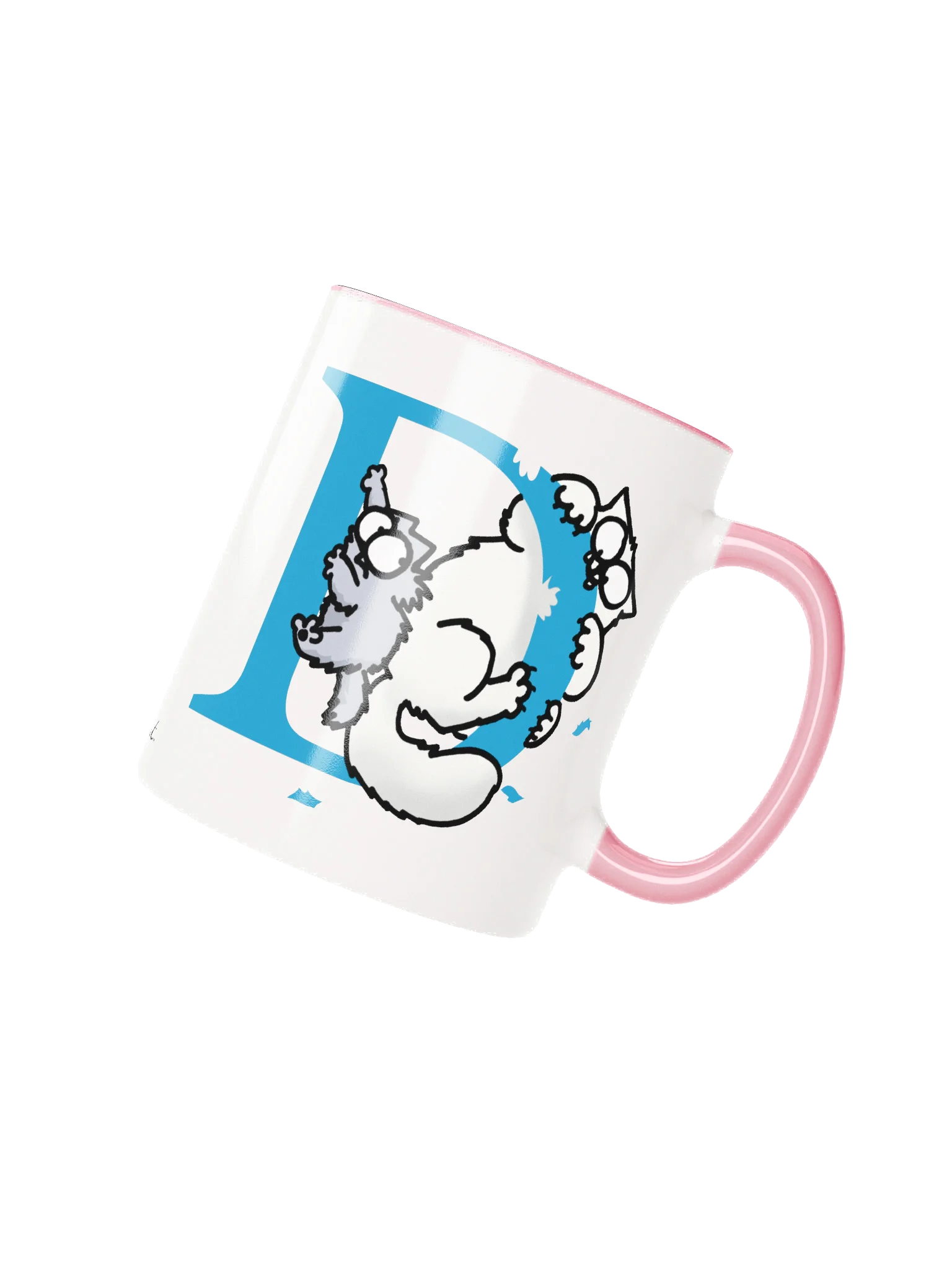 Cat Monogram Mug - D product image (1)