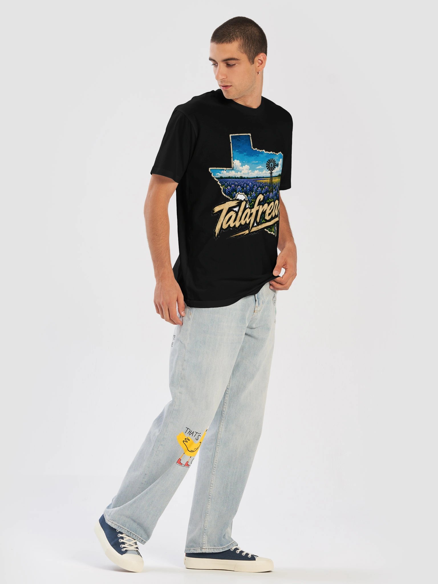 Talafreako Texas Bluebonnet Windmill State Tee product image (24)