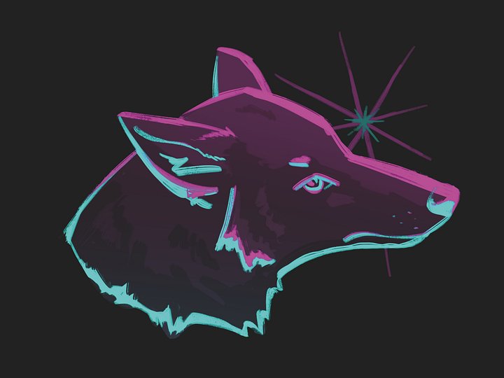 Neon Fox - Digital Image File Download product image (1)