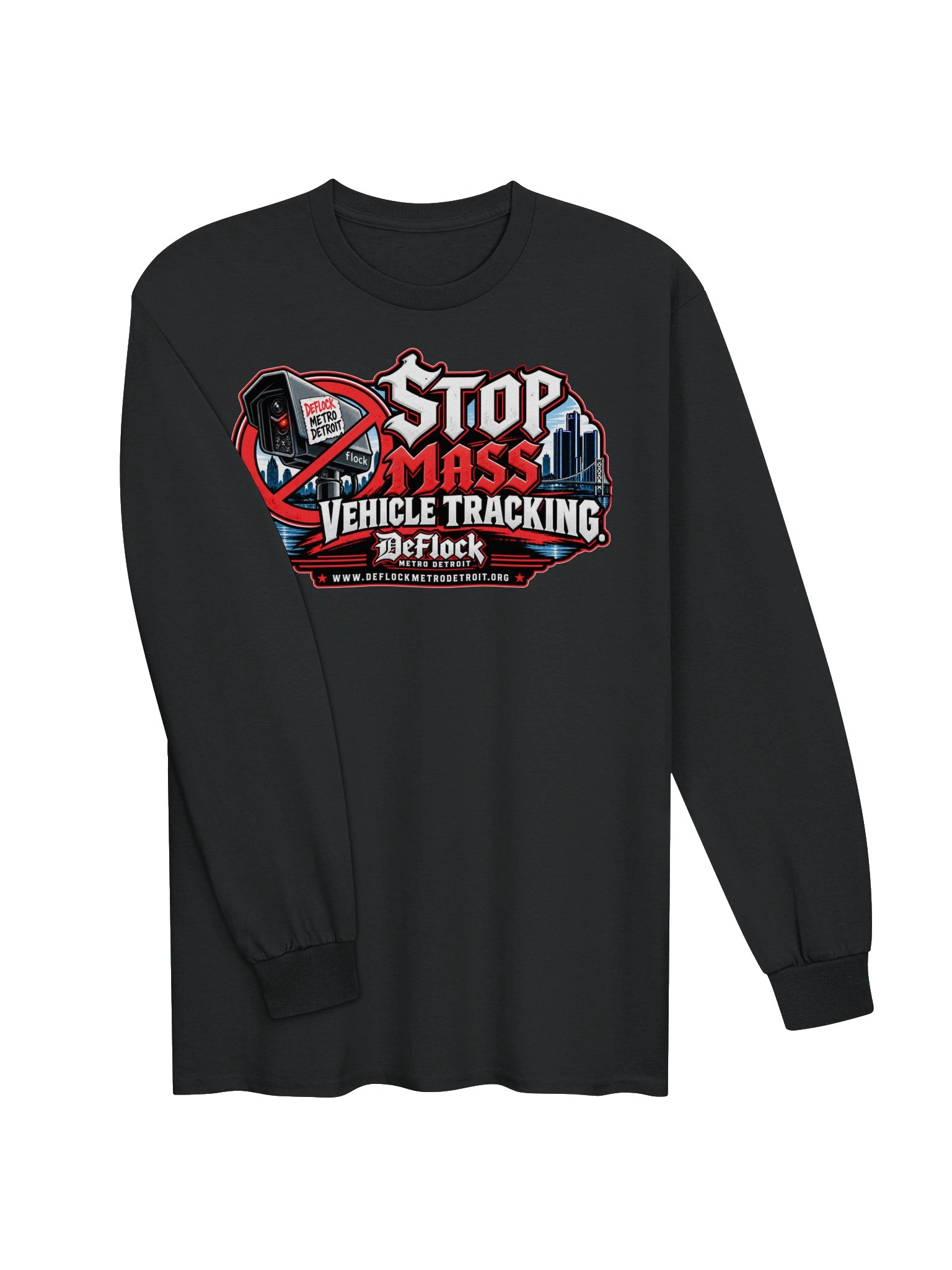 Stop Mass Vehicle Tracking Long-Sleeve Tee product image (8)