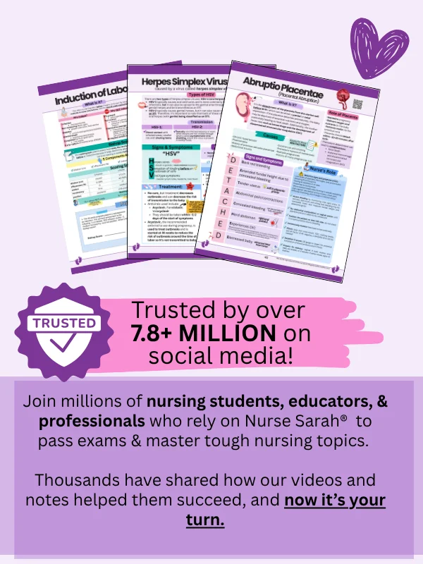 Maternity Nursing Study Guide and Questions by Nurse Sarah® (Digital) product image (7)