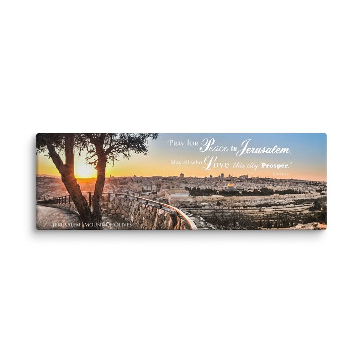 PRAY FOR PEACE OF JERUSALEM Panoramic Gallery Wrapped Canvas Art product image (2)