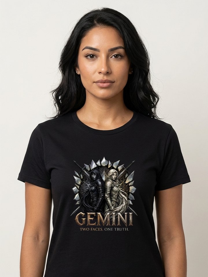 Gemini Zodiac Gothic Streetwear Graphic Tee product image (2)