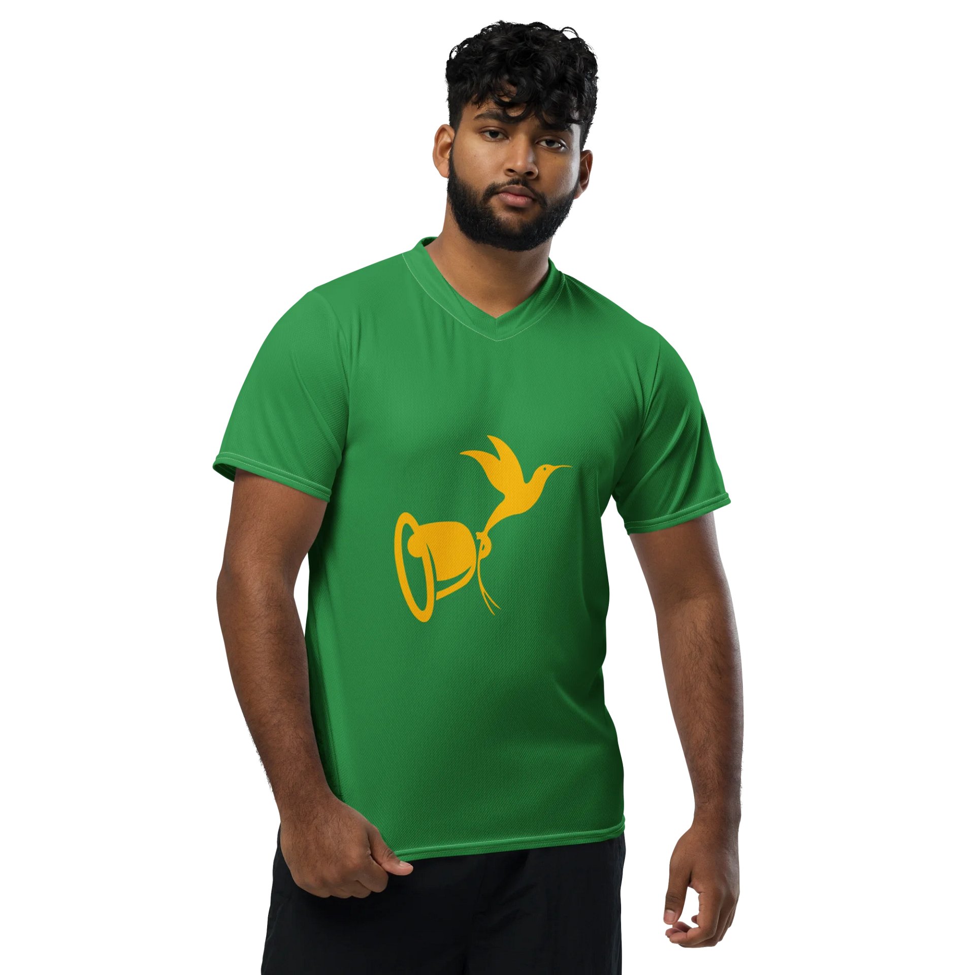 Whimsical Hummingbird Bell Recycled Sports Jersey product image (1)