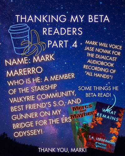 Part 4 of my very special series--thanking my beta readers! In making these, I'm really realizing how many beta readers I hav...