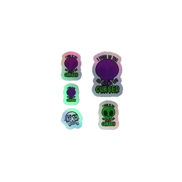 All I Got Was Cursed - Demon Hunter - Holo Sticker Sheet product image (1)
