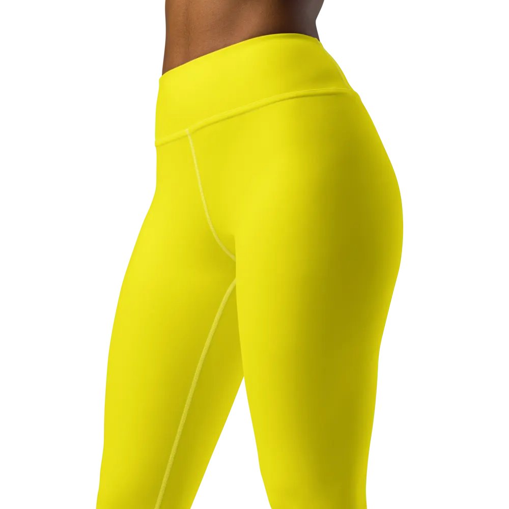 Lemon Yellow High-Waist Leggings product image (6)