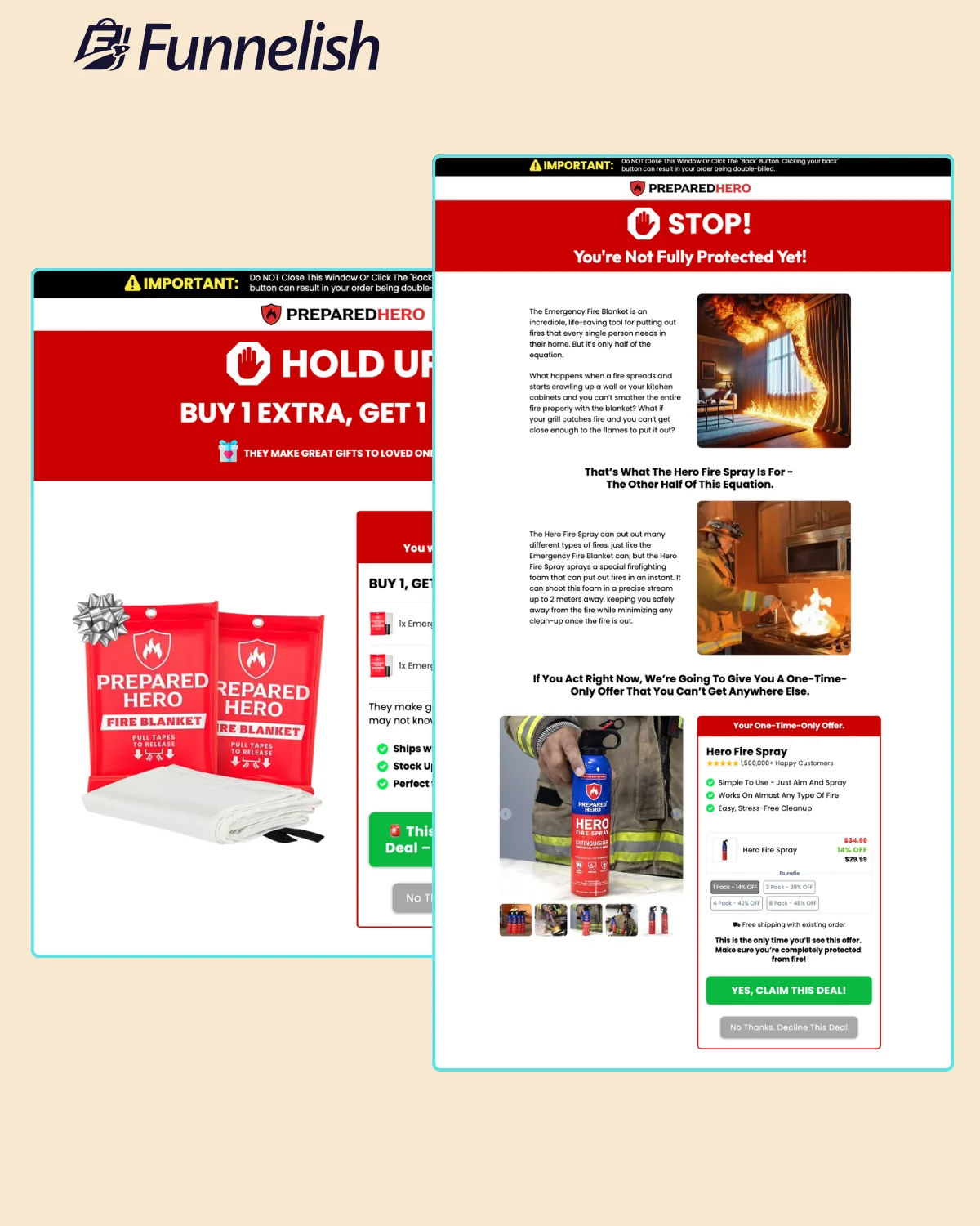 Prepared Hero Upsell Page | Free Funnelish Template product image (1)