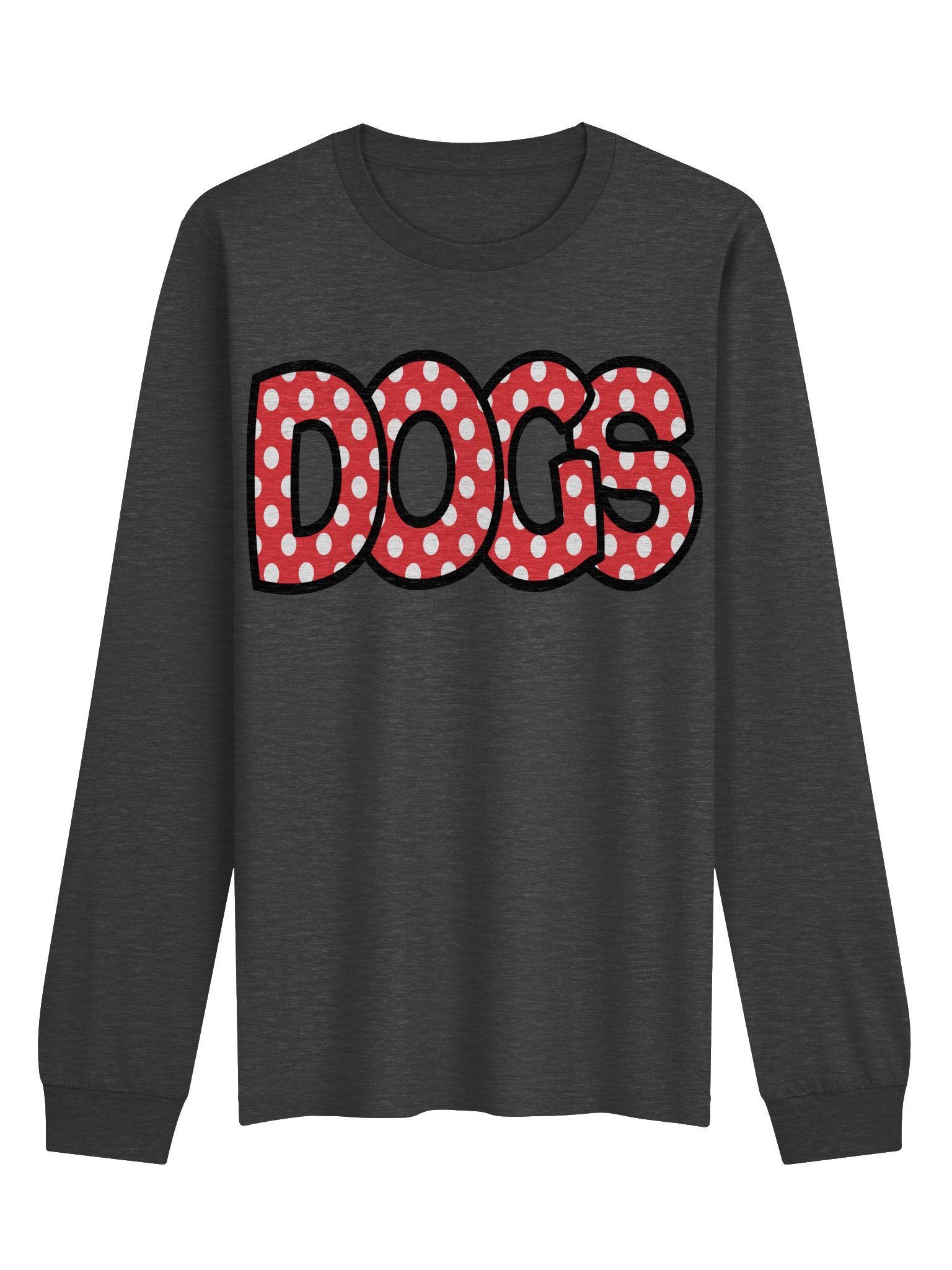 Dogs Polka Dot Bella+Canvas Long Sleeve Tee product image (1)