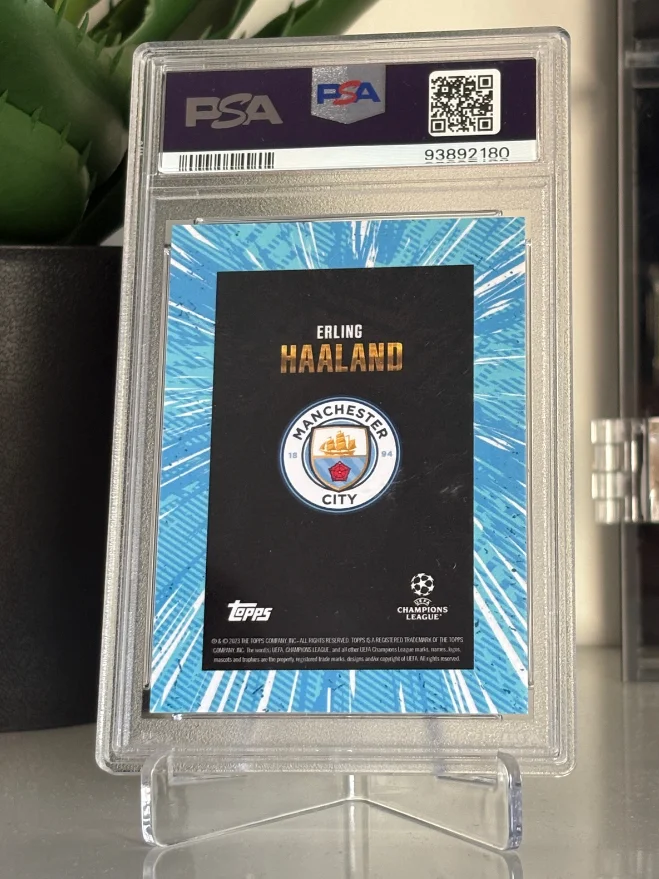 Erling Haaland 2023-24 Topps Gold UCC Elite-Blue /49 PSA 10 product image (3)