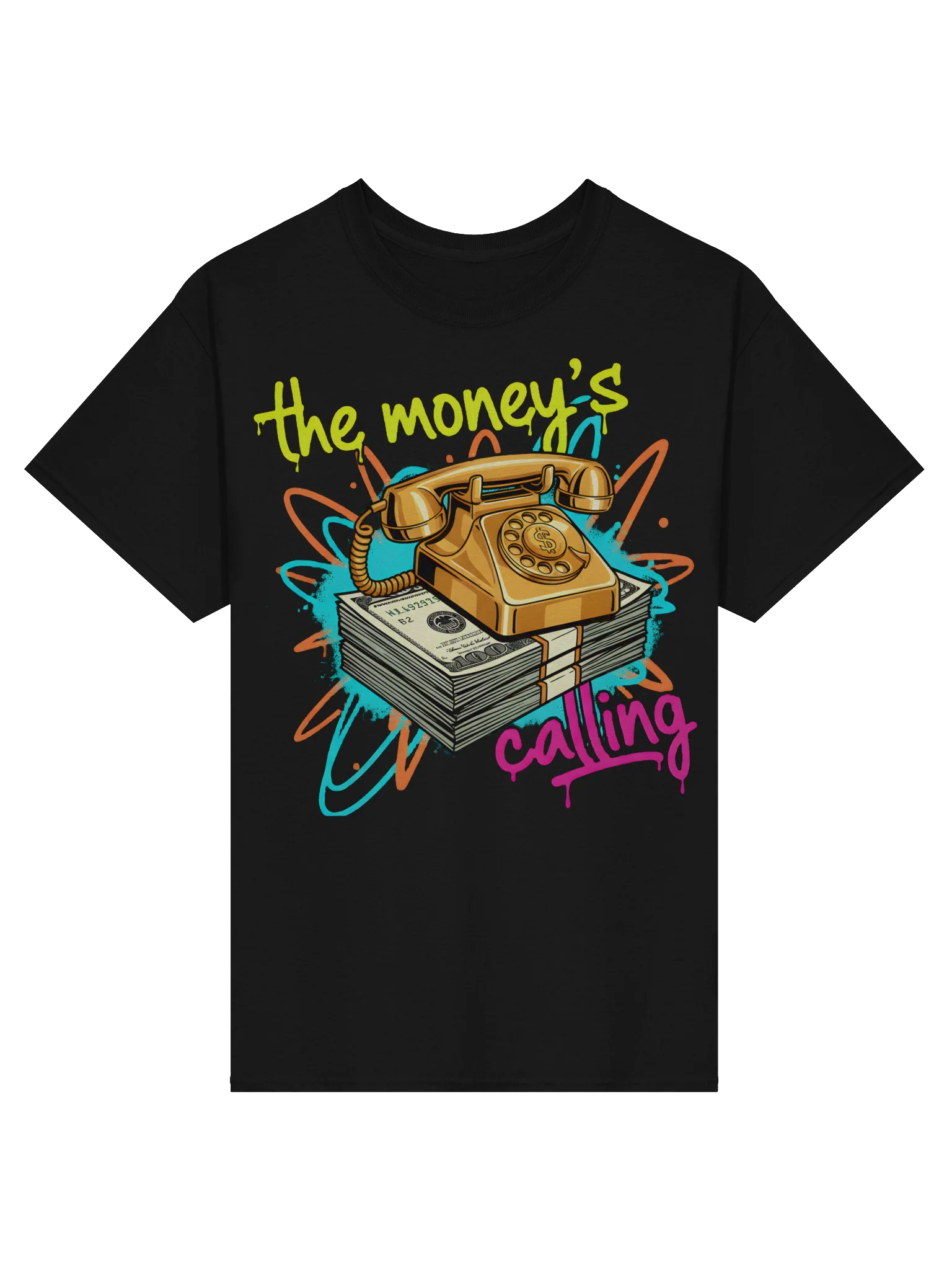 Money's Calling Golden Phone T-Shirt product image (1)