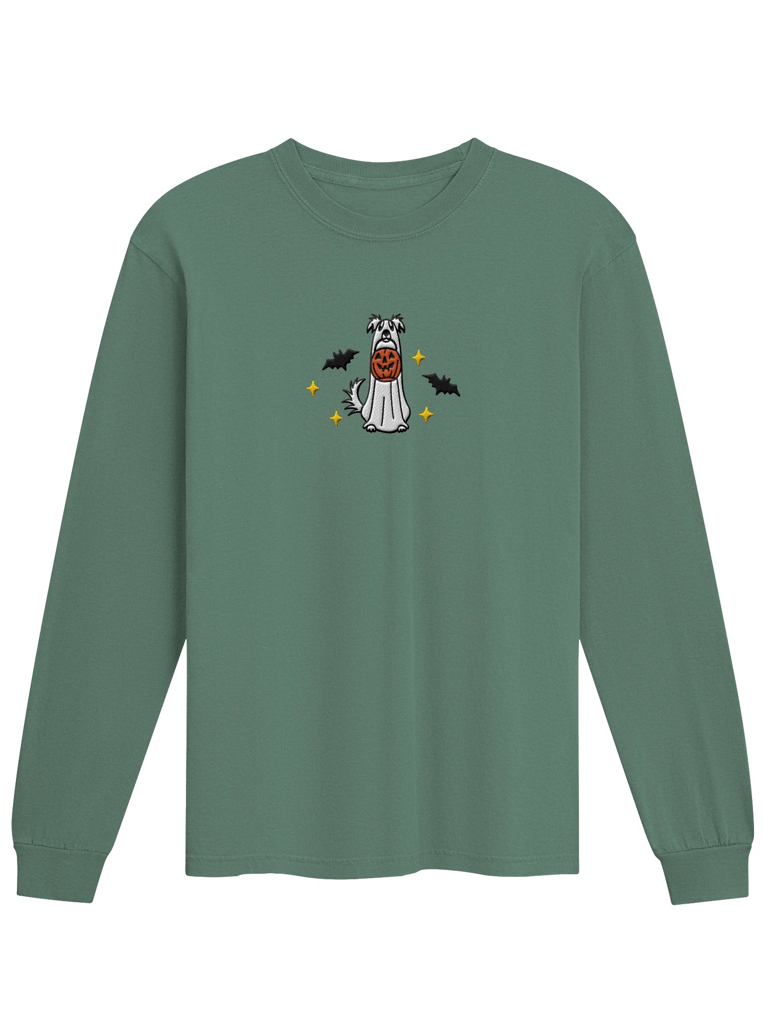 Halloween Borzoi(White) Embroidered Long-Sleeve T-Shirt product image (25)