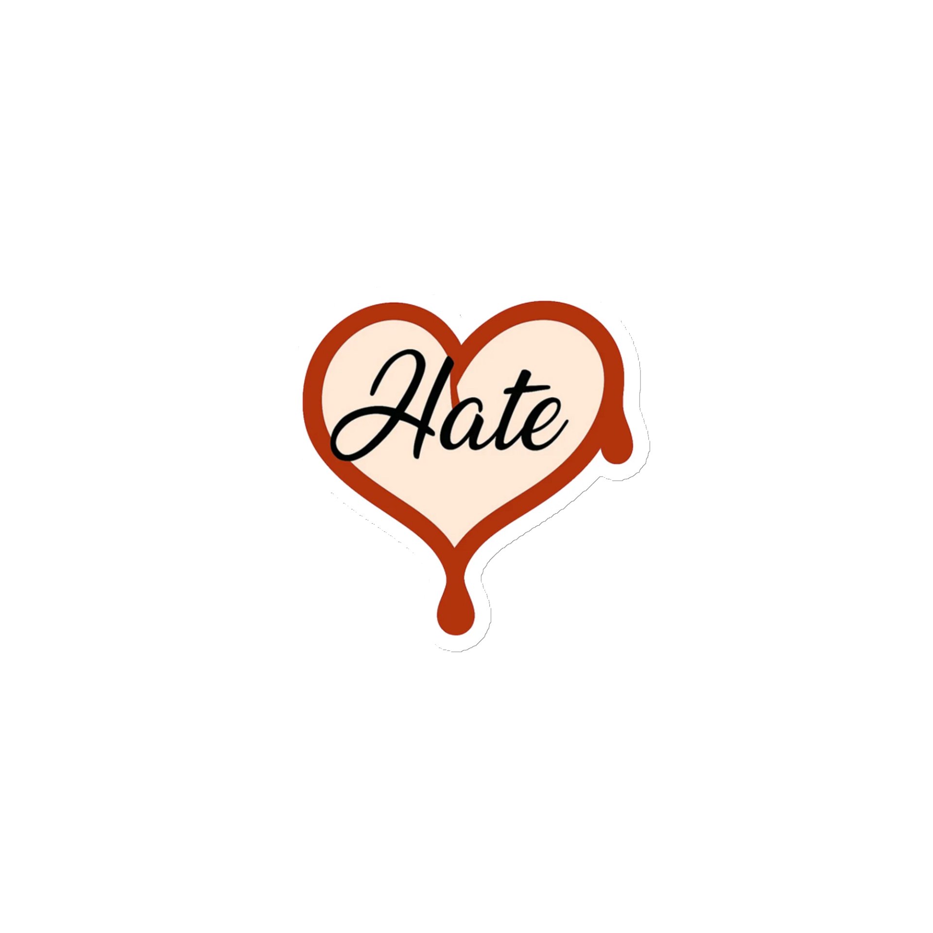 Hate Heart Die-Cut Magnet product image (1)