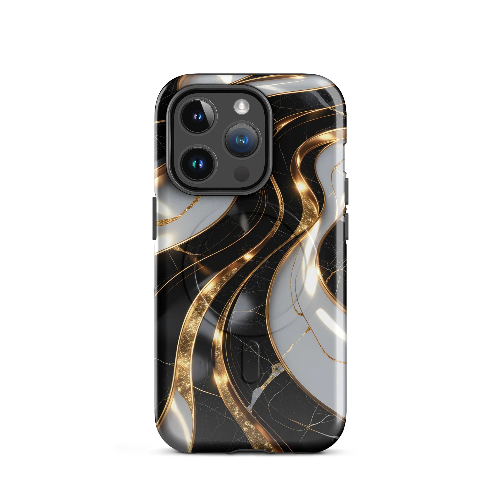 Golden Marble Flow MagSafe Tough Case product image (19)