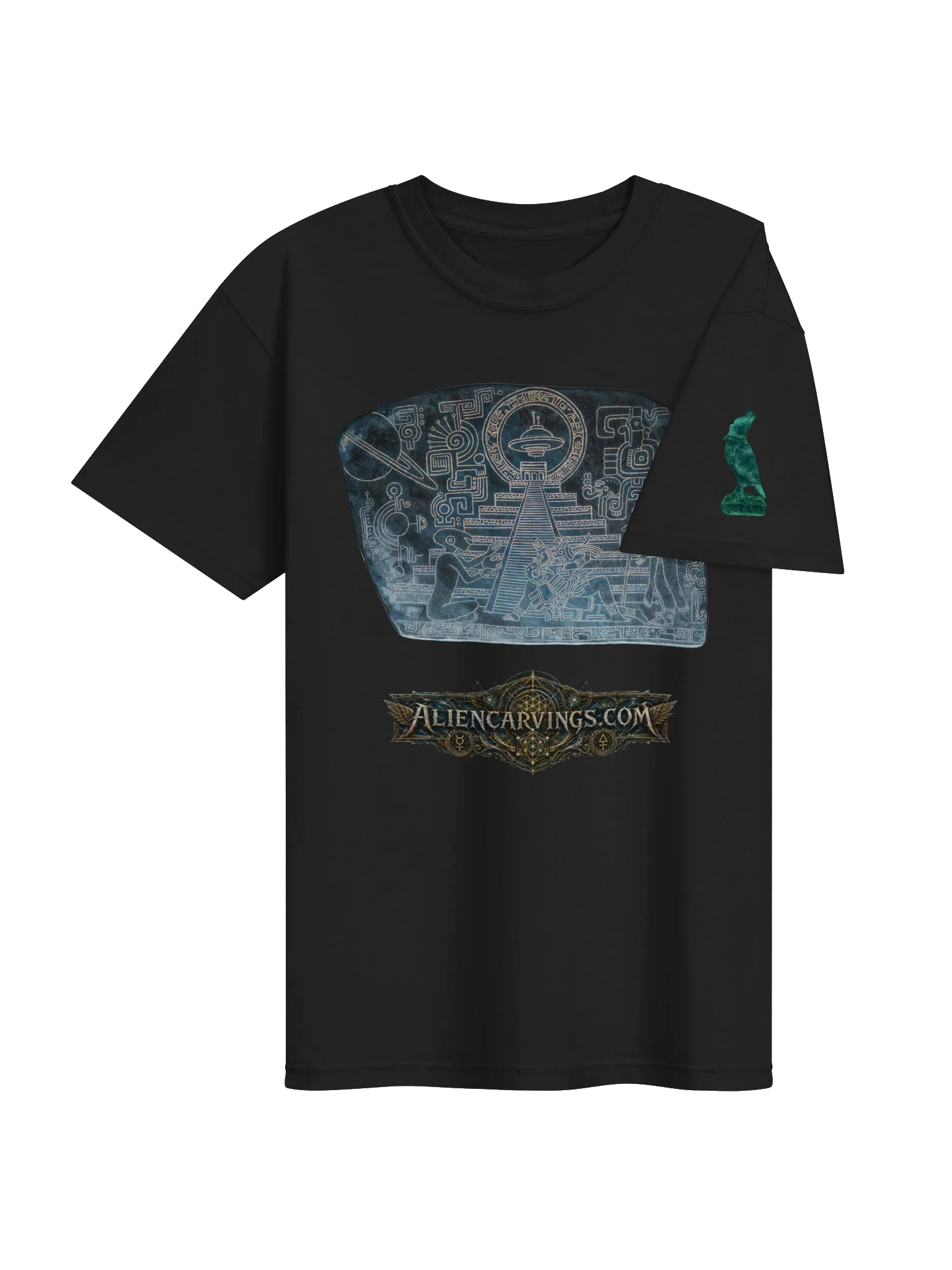 Aliencarvings.com Obsidian Story Tablet T-Shirt product image (4)