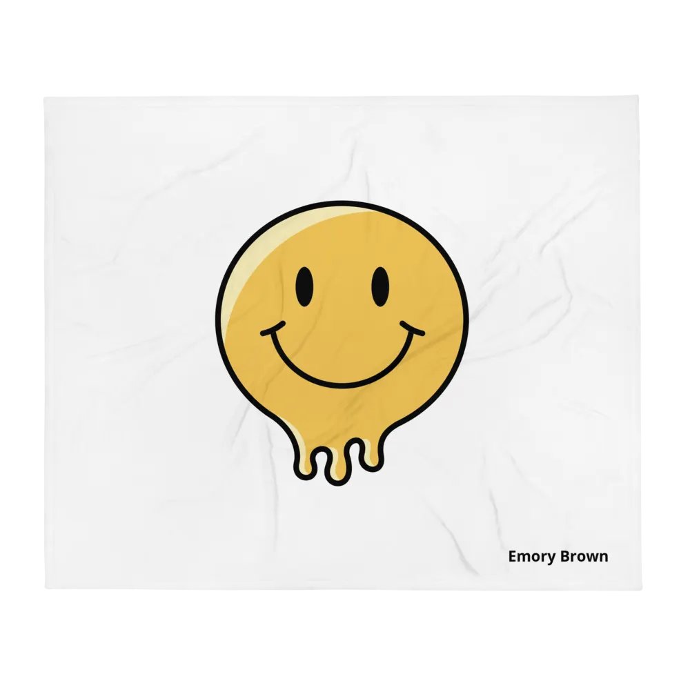 Smile face blanket product image (13)