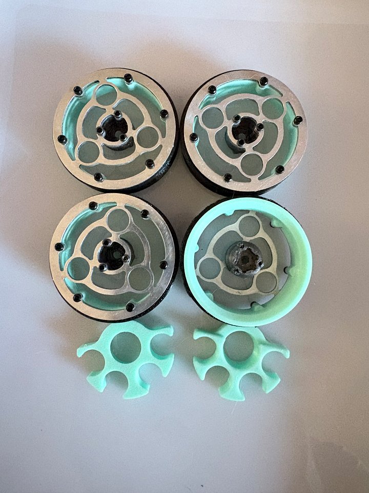 1.7" ( 44MM) High Clearance Wheels: "Sigil" (Mint/ Storm) product image (1)
