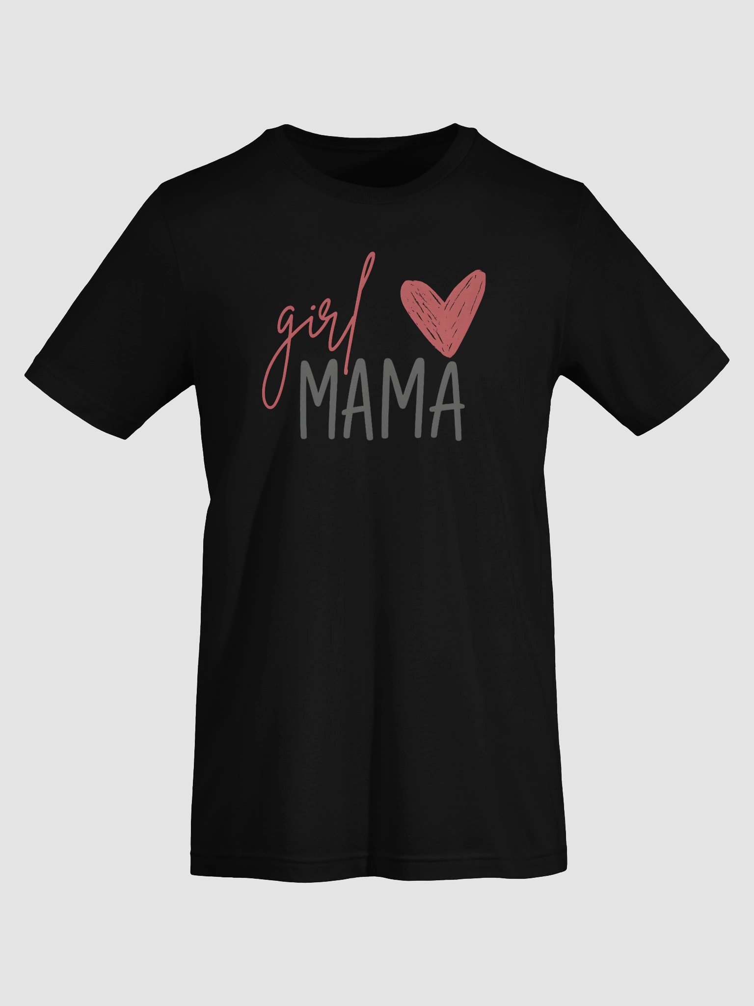 Girl Mama T-Shirt | Minimalist Script and Heart Design | Cute Mother Daughter Matching Tee product image (7)