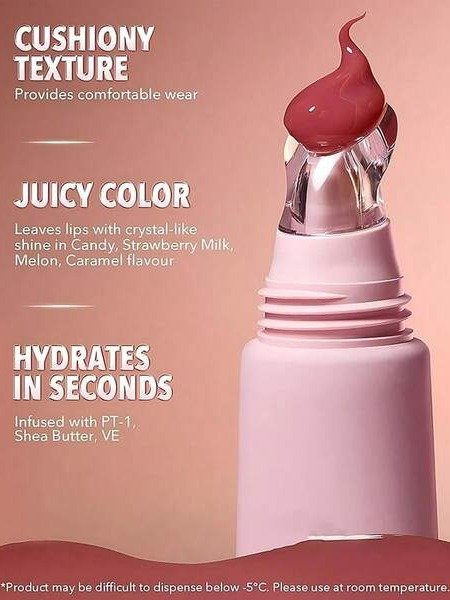4 Pcs Peptide Lip Tint, Sheer Color And Hydrating Finish Clear Lip Oil, Long Lasting Hydrating Lip Gloss Tinted Lip Balm Non-Sticky Revitalizing, Transparent Lip Care Oil For Dry Lip, 3 Fl Oz,10ml product image (4)