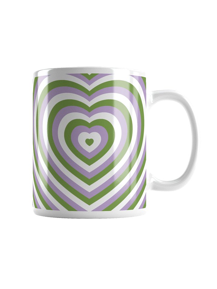 Genderqueer Pride Hearts Mug (Left-handed) product image (1)
