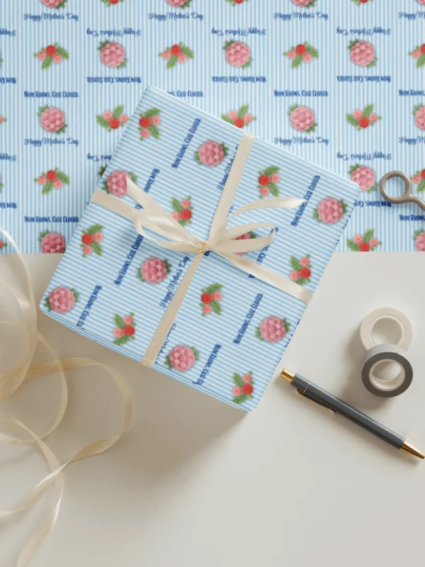 True Crime Mom Floral Gift Wrap Set product image (5)