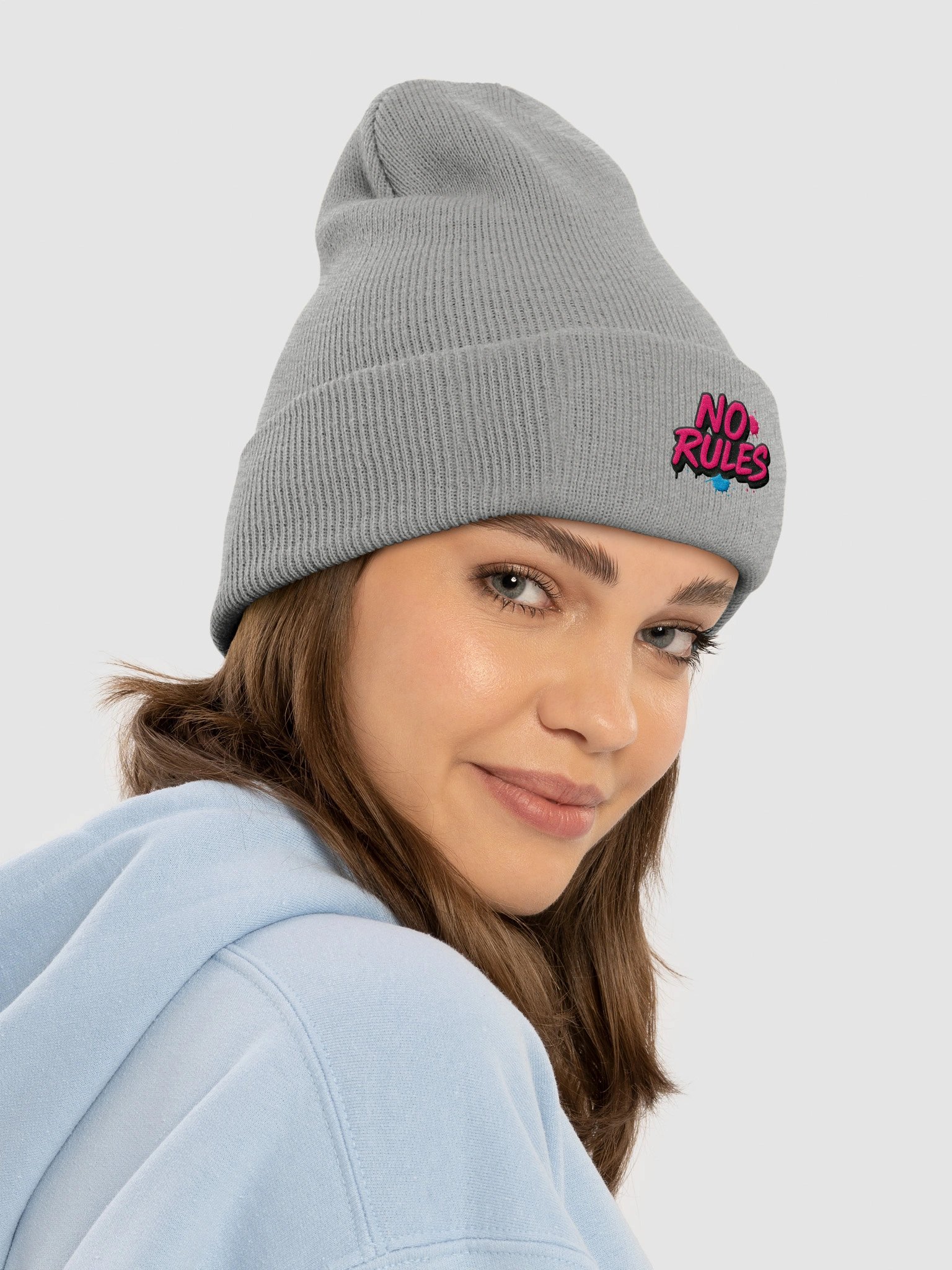 No Rules” Graffiti Street Beanie – Bold Rebel Style product image (4)
