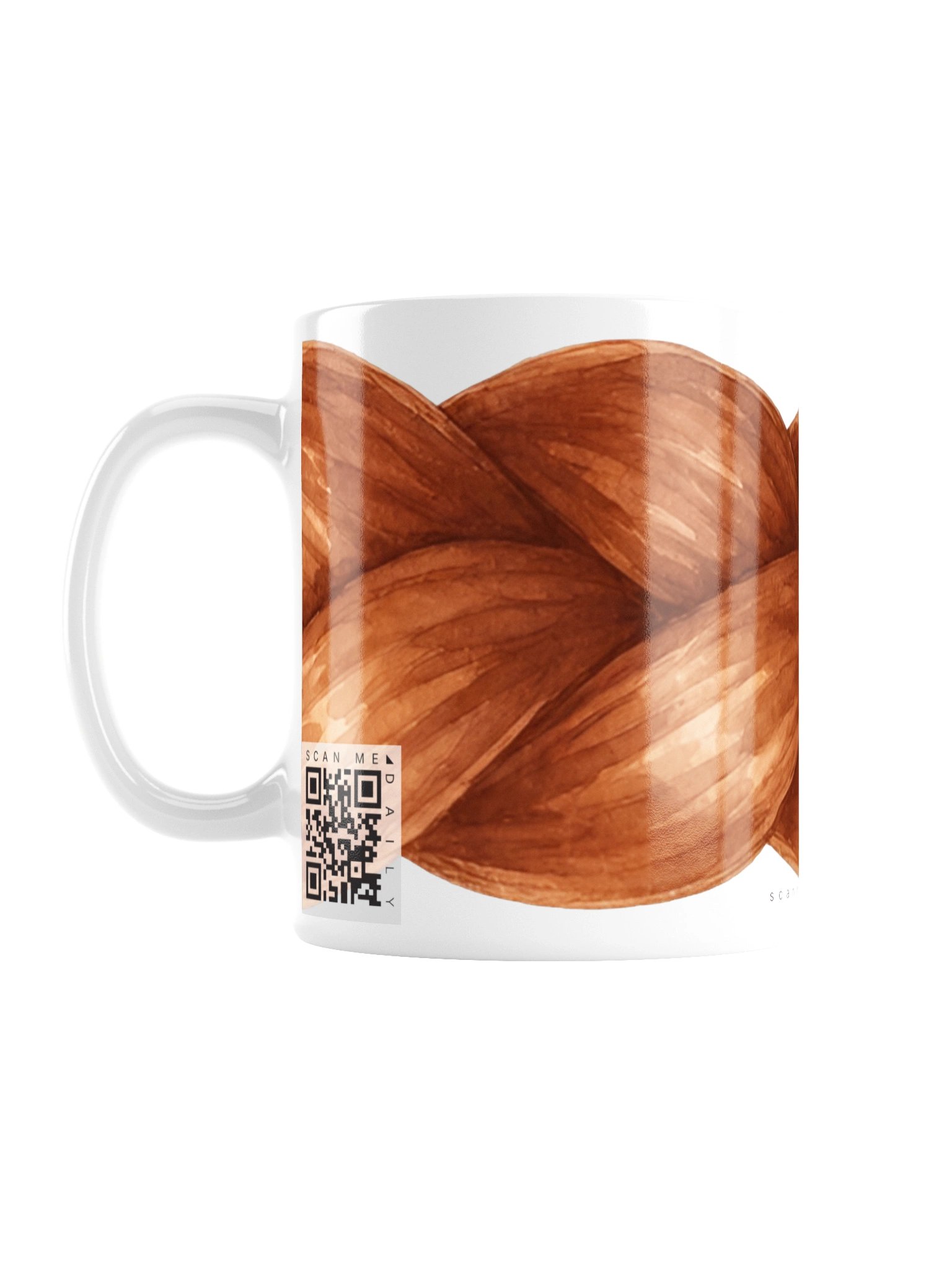 <i>Red Braid</i> • QR Mug<br /> With 160 Daily Quotes<br /> <small>Quotes from beloved novel<br />Anne of Green Gables (1908)</small> product image (1)