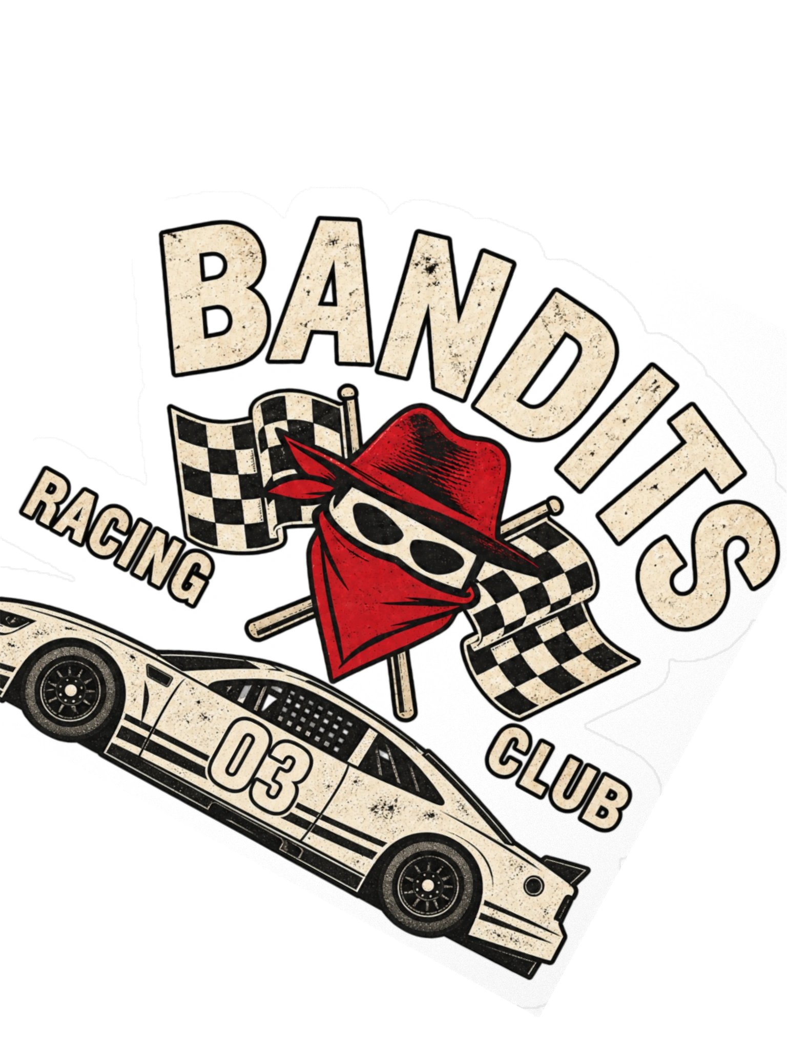 Bandits Racing Club No. 03 3" Racing Sticker product image (2)