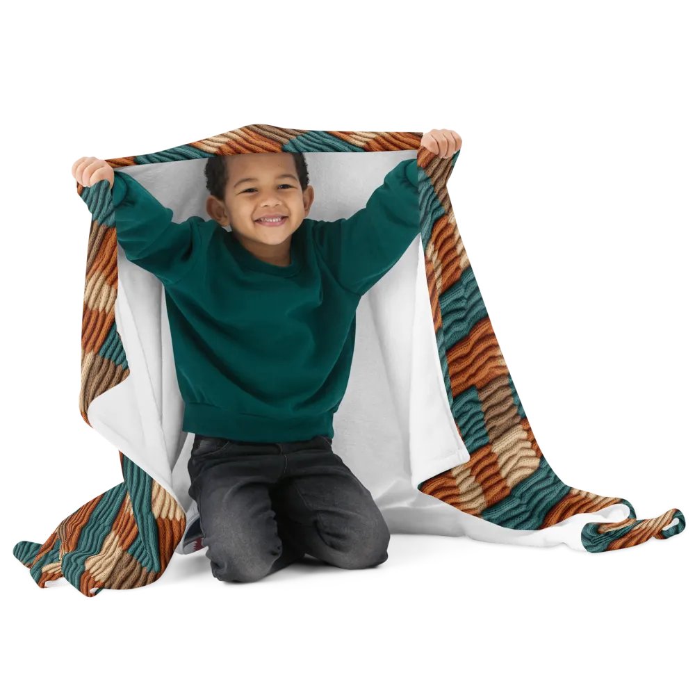 Boho Fall Colors Crochet Knit Pattern Throw Blanket product image (7)