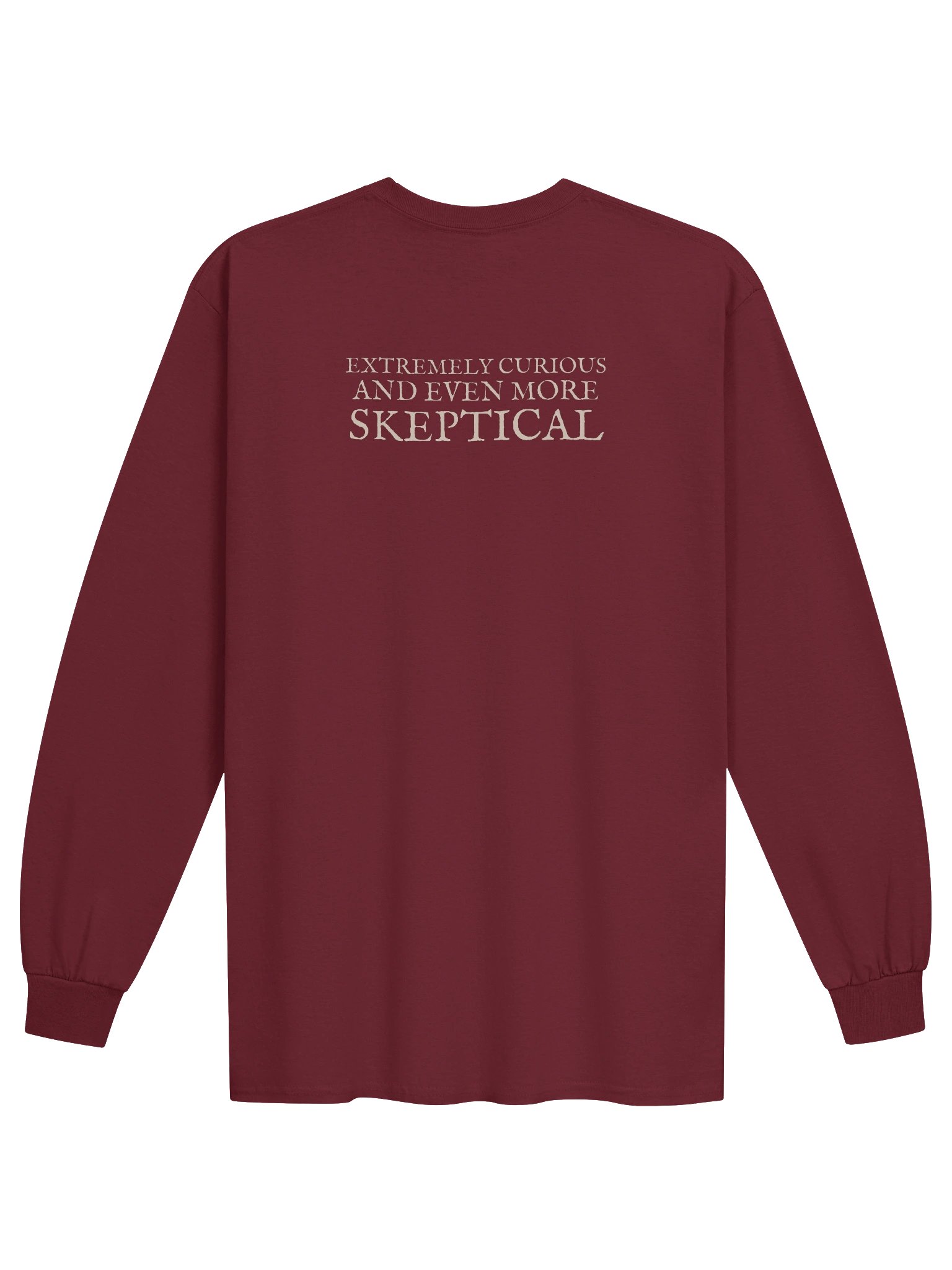 Alice and Pig + + Extremely Curious and Even More Skeptical Unisex Cotton Long Sleeve Shirt, Original John Tenniel Illustration product image (6)