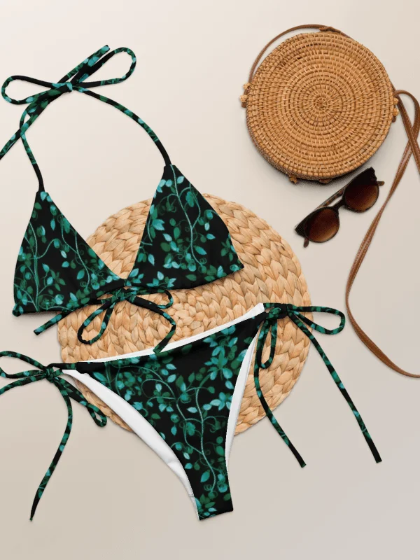 Emerald Moonvine – Recycled All-Over Print String Bikini product image (6)