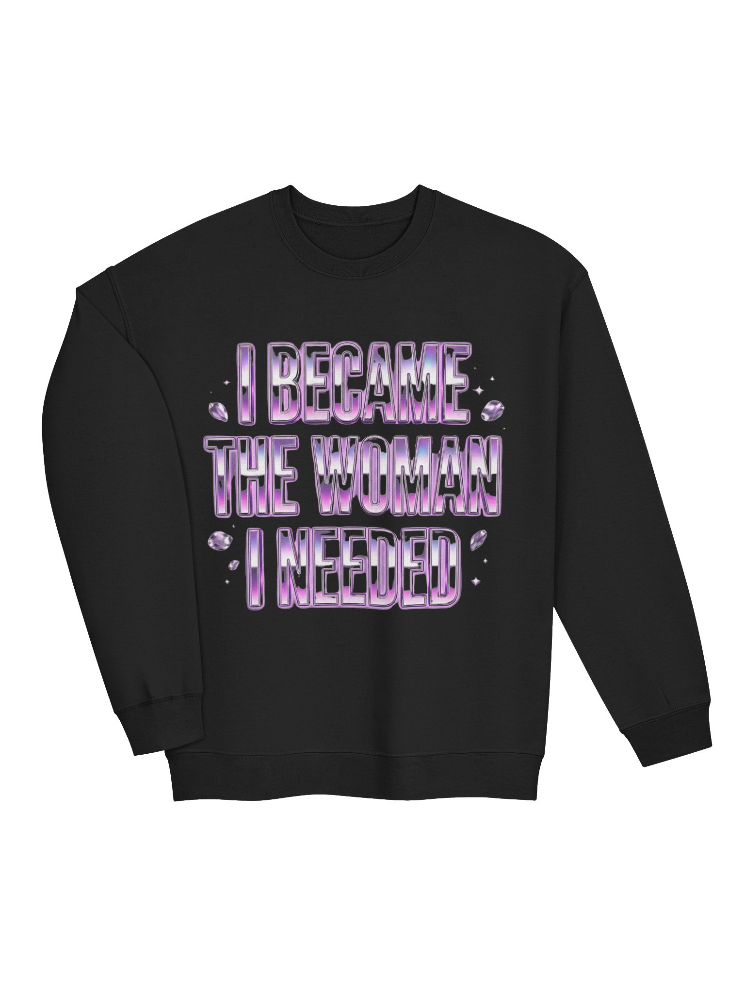 I Became The Woman I Needed – Chrome Statement Crewneck Sweatshirt product image (4)
