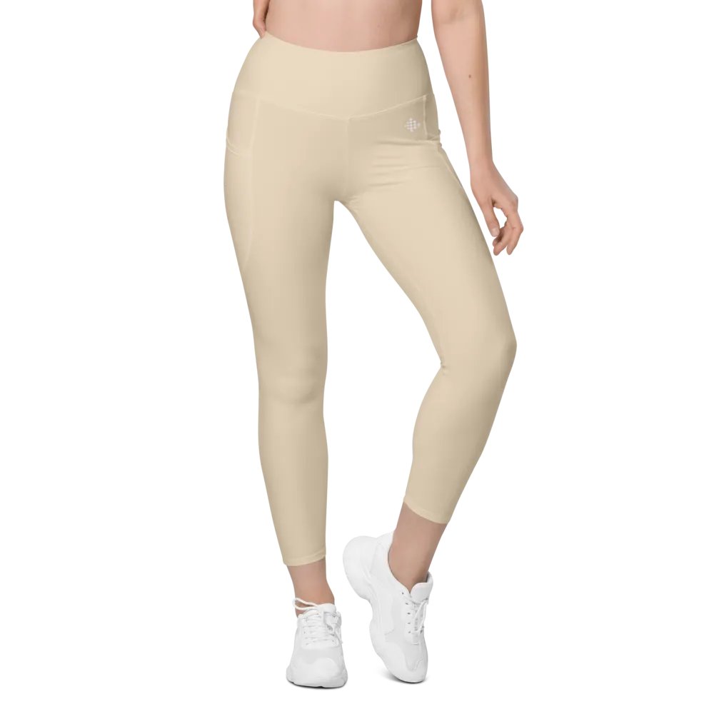Pastel Cream Leggings with Pockets product image (3)